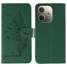 For OPPO A5 Pro 5G Global Feather Pattern Litchi Texture Leather Phone Case(Green) - 1