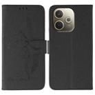 For OPPO A5 Pro 5G Global Feather Pattern Litchi Texture Leather Phone Case(Black) - 1