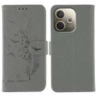 For OPPO A5 Pro 5G Global Feather Pattern Litchi Texture Leather Phone Case(Gray) - 1