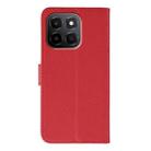For Honor X6c 4G Feather Pattern Litchi Texture Leather Phone Case(Red) - 3
