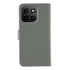 For Honor X6c 4G Feather Pattern Litchi Texture Leather Phone Case(Gray) - 3