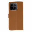 For Honor X6c 4G Feather Pattern Litchi Texture Leather Phone Case(Brown) - 3