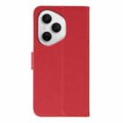 For Honor 400 Pro Global 160.8mm Feather Pattern Litchi Texture Leather Phone Case(Red) - 3