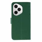 For Honor 400 Pro Global 160.8mm Feather Pattern Litchi Texture Leather Phone Case(Green) - 3