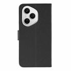 For Honor 400 Pro Global 160.8mm Feather Pattern Litchi Texture Leather Phone Case(Black) - 3