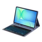 For Samsung Galaxy Tab S10 FE+ PSD-X620 Backlight Bluetooth Keyboard Leather Tablet Case(Dark Blue) - 3