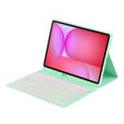For Samsung Galaxy Tab S10 FE+ PSD-X620 Backlight Bluetooth Keyboard Leather Tablet Case(Green) - 3