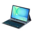 For Samsung Galaxy Tab S10 FE+ PSD-X620 Backlight Bluetooth Keyboard Leather Tablet Case(Misky Blue) - 3