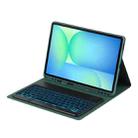 For Samsung Galaxy Tab S10 FE+ PSD-X620 Backlight Bluetooth Keyboard Leather Tablet Case(Dark Green) - 3