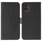For Samsung Galaxy XCover7 Pro Feather Pattern Litchi Texture Leather Phone Case(Black) - 1