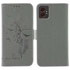 For Samsung Galaxy XCover7 Pro Feather Pattern Litchi Texture Leather Phone Case(Gray) - 1