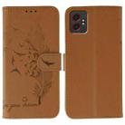 For Samsung Galaxy XCover7 Pro Feather Pattern Litchi Texture Leather Phone Case(Brown) - 1