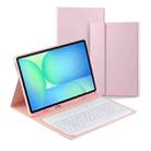 For Samsung Galaxy Tab S10 FE+ PS-X620 Basics Bluetooth Keyboard Leather Tablet Case(Pink) - 1
