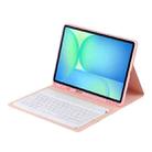 For Samsung Galaxy Tab S10 FE+ PS-X620 Basics Bluetooth Keyboard Leather Tablet Case(Pink) - 3