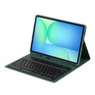 For Samsung Galaxy Tab S10 FE+ PS-X620 Basics Bluetooth Keyboard Leather Tablet Case(Dark Green) - 3