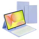 For Samsung Galaxy Tab S10 FE+ PS-X620 Basics Bluetooth Keyboard Leather Tablet Case(Purple) - 1
