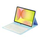 For Samsung Galaxy Tab S10 FE+ PS-X620 Basics Bluetooth Keyboard Leather Tablet Case(Sky Blue) - 3