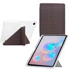 For Samsung Galaxy Tab A9+ Y-Fold Pyramid Texture Smart Leather Tablet Case(Brown) - 1