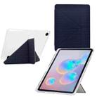 For Samsung Galaxy Tab A9+ Y-Fold Pyramid Texture Smart Leather Tablet Case(Black) - 1