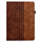 For iPad 2025 / 2022 Rotatable Building Blocks Embossed Smart Leather Tablet Case(Brown) - 2