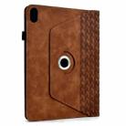 For iPad 2025 / 2022 Rotatable Building Blocks Embossed Smart Leather Tablet Case(Brown) - 3