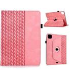 For iPad Air 11 2024 / 2025 Rotatable Building Blocks Embossed Smart Leather Tablet Case(Pink) - 1