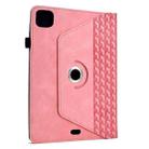 For iPad Air 11 2024 / 2025 Rotatable Building Blocks Embossed Smart Leather Tablet Case(Pink) - 3