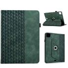 For iPad Air 11 2024 / 2025 Rotatable Building Blocks Embossed Smart Leather Tablet Case(Green) - 1
