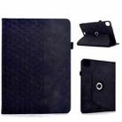 For iPad Air 11 2024 / 2025 Rotatable Building Blocks Embossed Smart Leather Tablet Case(Black) - 1