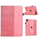 For iPad mini 2024 / mini 6 Rotatable Building Blocks Embossed Smart Leather Tablet Case(Pink) - 1