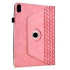For iPad mini 2024 / mini 6 Rotatable Building Blocks Embossed Smart Leather Tablet Case(Pink) - 3