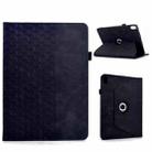 For iPad mini 2024 / mini 6 Rotatable Building Blocks Embossed Smart Leather Tablet Case(Black) - 1