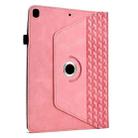 For iPad 10.2 2021 / Air 10.5 Rotatable Building Blocks Embossed Smart Leather Tablet Case(Pink) - 3