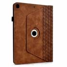 For iPad 10.2 2021 / Air 10.5 Rotatable Building Blocks Embossed Smart Leather Tablet Case(Brown) - 3
