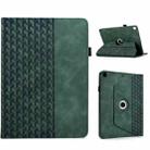 For iPad 10.2 2021 / Air 10.5 Rotatable Building Blocks Embossed Smart Leather Tablet Case(Green) - 1