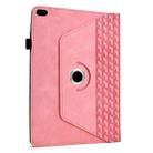 For iPad 9.7 2018 / 2017 / Air 2 / 1 Rotatable Building Blocks Embossed Smart Leather Tablet Case(Pink) - 3