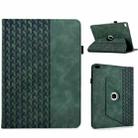 For iPad 9.7 2018 / 2017 / Air 2 / 1 Rotatable Building Blocks Embossed Smart Leather Tablet Case(Green) - 1
