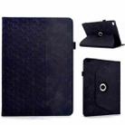 For iPad 9.7 2018 / 2017 / Air 2 / 1 Rotatable Building Blocks Embossed Smart Leather Tablet Case(Black) - 1