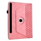 For Samsung Galaxy Tab S10 FE / S9 Rotatable Building Blocks Embossed Smart Leather Tablet Case(Pink) - 3