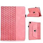 For Samsung Galaxy Tab S6 Lite 2024 Rotatable Building Blocks Embossed Smart Leather Tablet Case(Pink) - 1