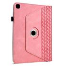 For Samsung Galaxy Tab S6 Lite 2024 Rotatable Building Blocks Embossed Smart Leather Tablet Case(Pink) - 3