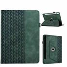 For Samsung Galaxy Tab S9 FE+ / S9+ Rotatable Building Blocks Embossed Smart Leather Tablet Case(Green) - 1