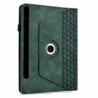 For Samsung Galaxy Tab S9 FE+ / S9+ Rotatable Building Blocks Embossed Smart Leather Tablet Case(Green) - 3