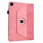 For Samsung Galaxy Tab A9+ Rotatable Building Blocks Embossed Smart Leather Tablet Case(Pink) - 3