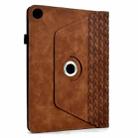 For Samsung Galaxy Tab A9+ Rotatable Building Blocks Embossed Smart Leather Tablet Case(Brown) - 3