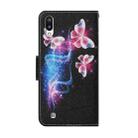 For Samsung Galaxy A10 / M10 Coloured Drawing Pattern Horizontal Flip PU Leather Case with Holder & Card Slots & Wallet & Lanyard(Three Fluorescent Butterflies) - 3