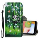For Samsung Galaxy M11 / A11 Coloured Drawing Pattern Horizontal Flip PU Leather Case with Holder & Card Slots & Wallet & Lanyard(Panda) - 1
