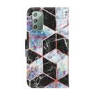 For Samsung Galaxy Note 20 Coloured Drawing Pattern Horizontal Flip PU Leather Case with Holder & Card Slots & Wallet & Lanyard(Black Marble) - 3