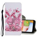 For Samsung Galaxy Note 20 Coloured Drawing Pattern Horizontal Flip PU Leather Case with Holder & Card Slots & Wallet & Lanyard(Cute Rabbit) - 1