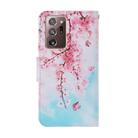 For Samsung Galaxy Note 20 Ultra Coloured Drawing Pattern Horizontal Flip PU Leather Case with Holder & Card Slots & Wallet & Lanyard(Cherry Blossoms) - 3